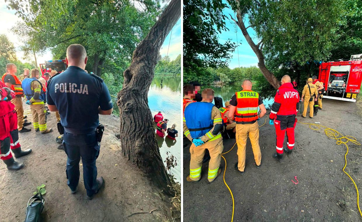 Chciał przepłynąć staw, nie żyje. Tragiczny finał akcji we Wrocławiu