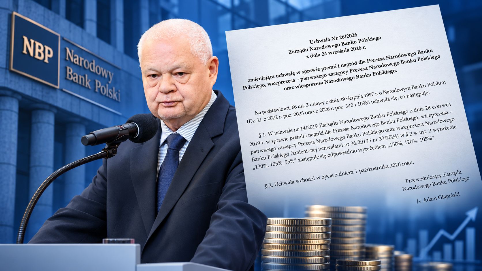 Glapiński dopiął swego. Zarobi o ok. 200 tysięcy więcej