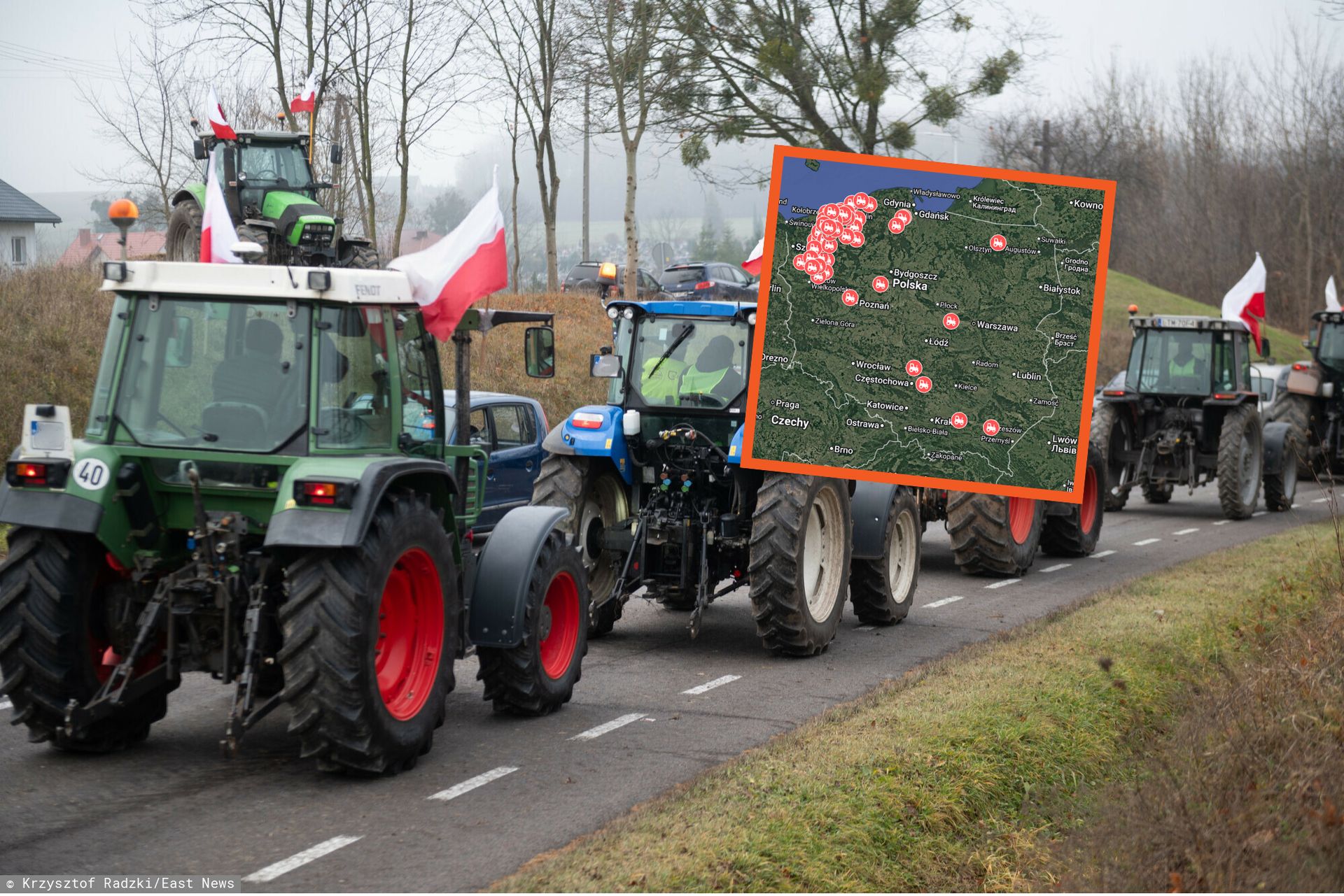 Rolnicy rozpoczynają protesty. Zablokują drogi [MAPA UTRUDNIEŃ]