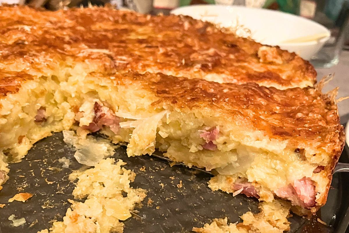 Przepis dostałam na festiwalu ziemniaka. Posypałam startym dodatkiem i wyszedł jeszcze lepszy