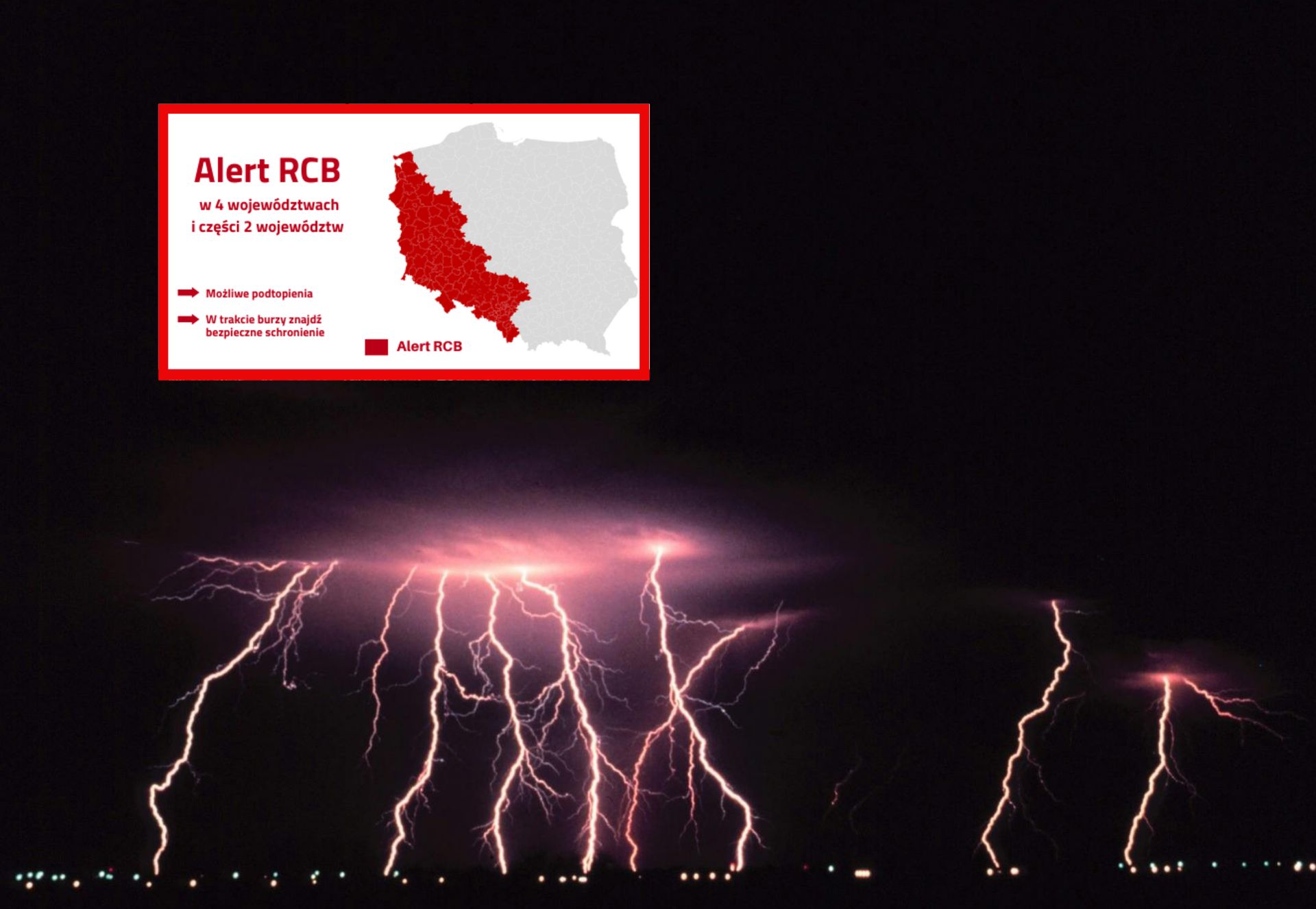 Cały Zachód na czerwono. Jest Alert RCB