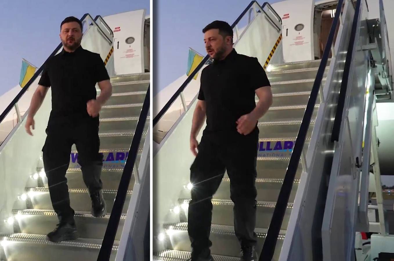 Zełenski już w USA. Tak go powitali na lotnisku