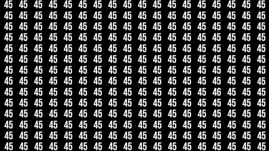 Znajdź liczbę 46. kilka osób robi to w mniej niż 20 sekund