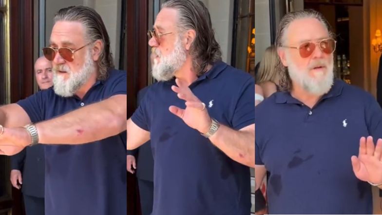 Russell Crowe spiął się z łowcami autografów: "NIE WPYCHAJCIE SIĘ NA MNIE, KU*WA" (WIDEO)