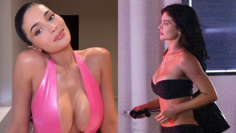Odziana w zmysłowy top Kylie Jenner przechadza się po parkingu podziemnym. Odważnie?