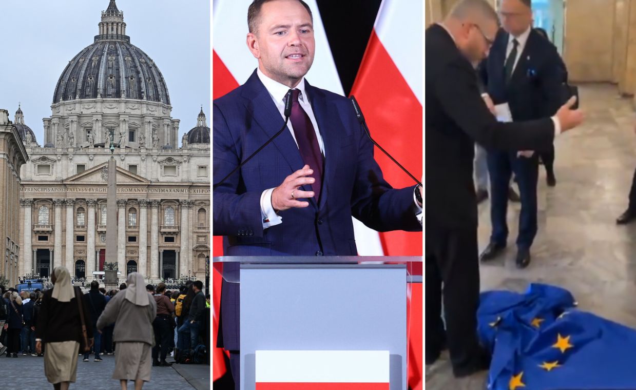 Odliczanie do konklawe, Nawrocki się tłumaczy, a Braun czyści buty. Co wydarzyło się we wtorek?