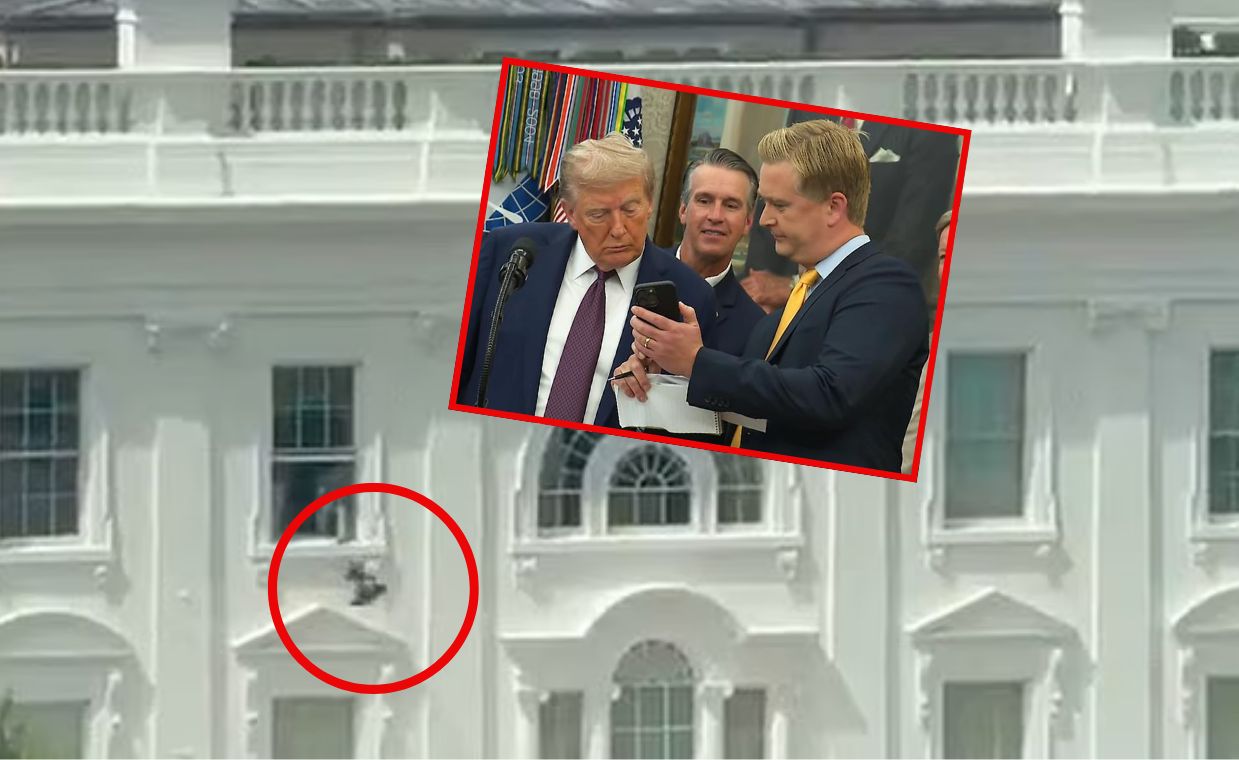 Ktoś wyrzucał coś z okna Białego Domu? Trump komentuje