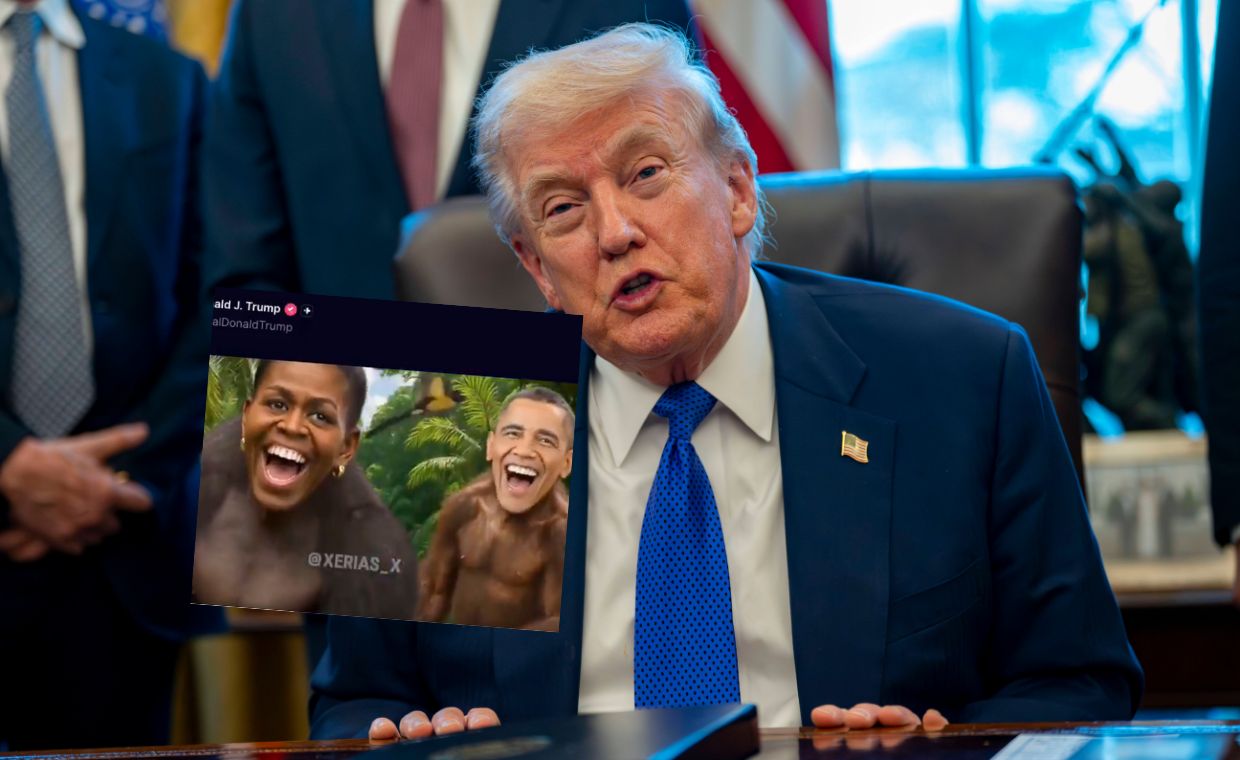 Szokujący filmik Trumpa. Tak przerobił Obamę