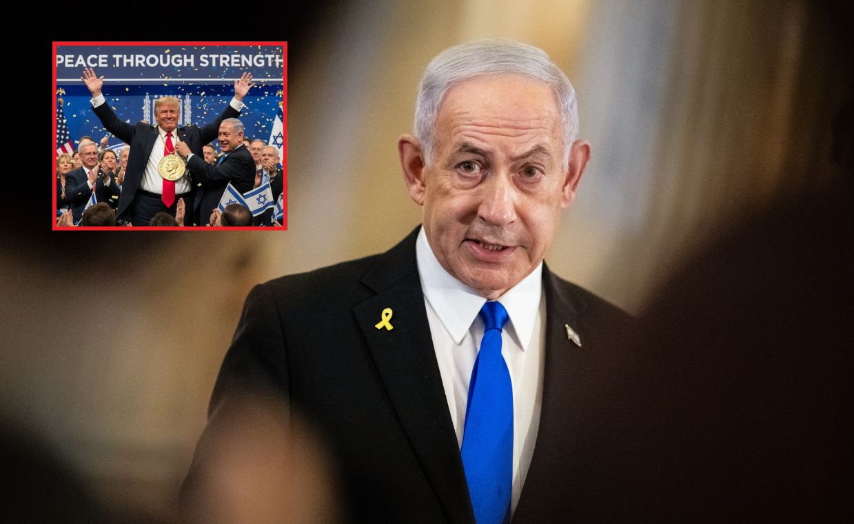 Netanjahu apeluje o Nagrodę Nobla dla Trumpa. Wymowna grafika