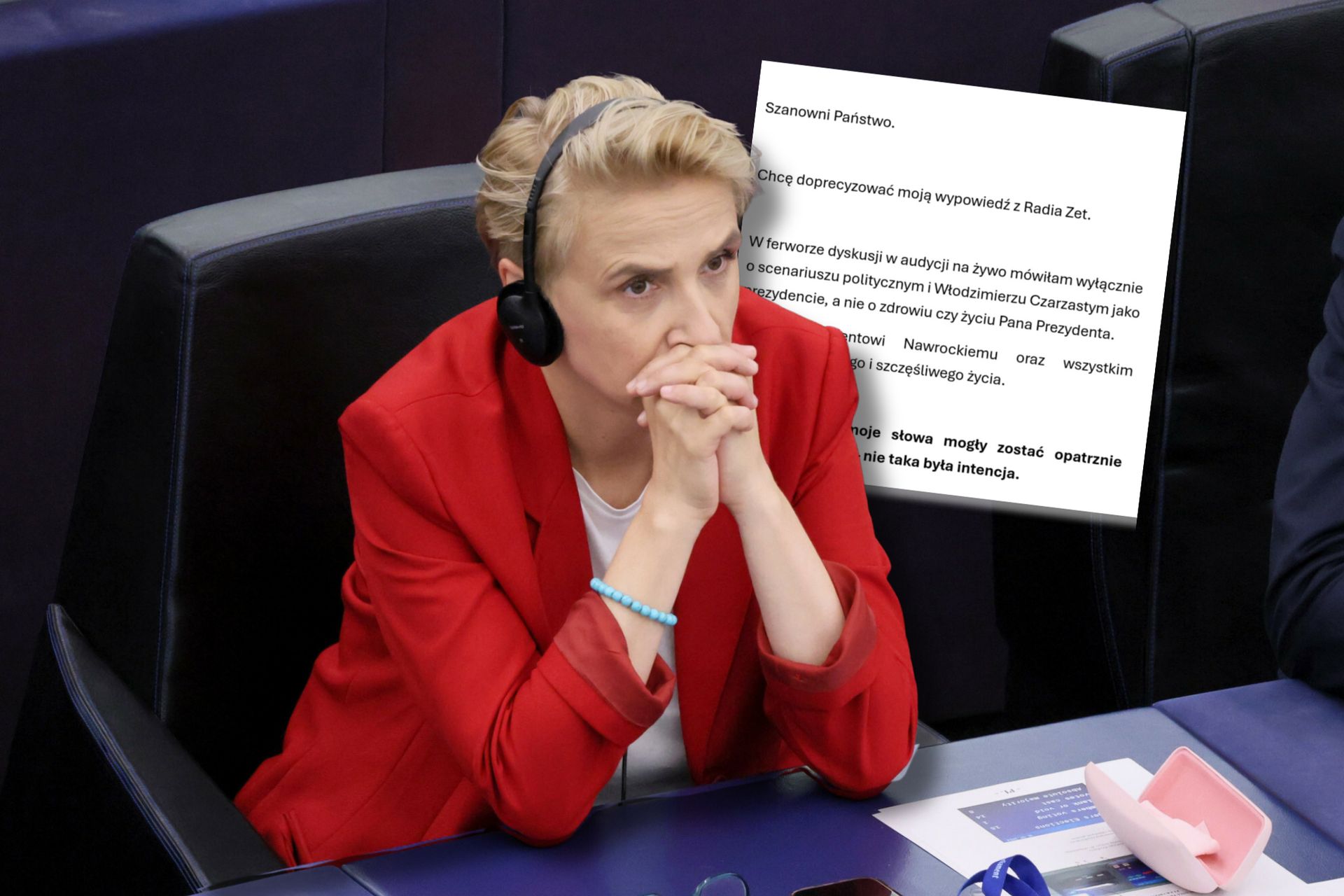 Burza po słowach Scheuring-Wielgus. Teraz się tłumaczy