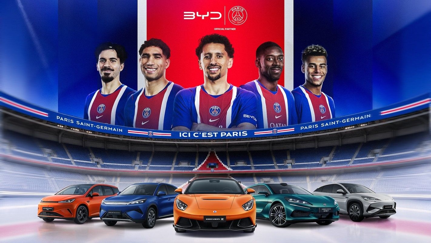 Grupa BYD oficjalnym partnerem motoryzacyjnym Paris Saint-Germain