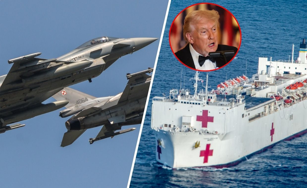 Działo się w nocy. Polska podrywa myśliwce, Trump wysyła okręt-szpital