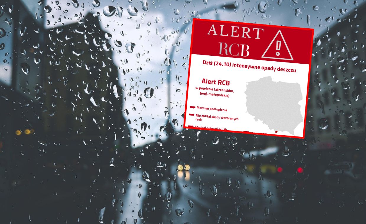 Alert RCB w Małopolsce. "Słuchaj poleceń służb"