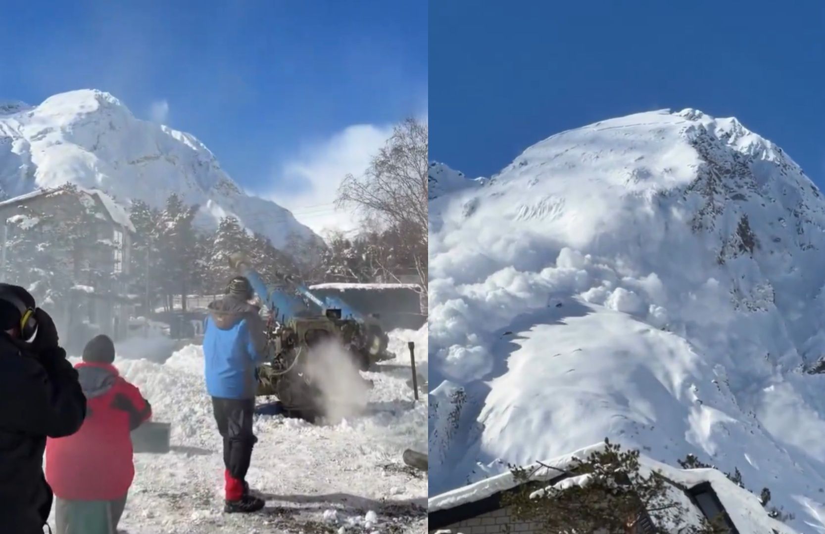 Strzelił z haubicy i wywołał lawinę. Nagranie podbija internet