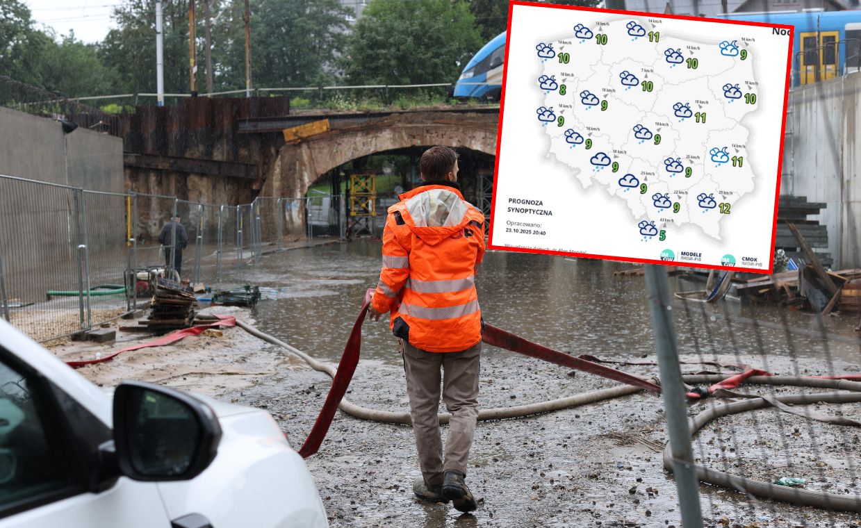 Ulewy i spadek temperatury uderzają w Polskę