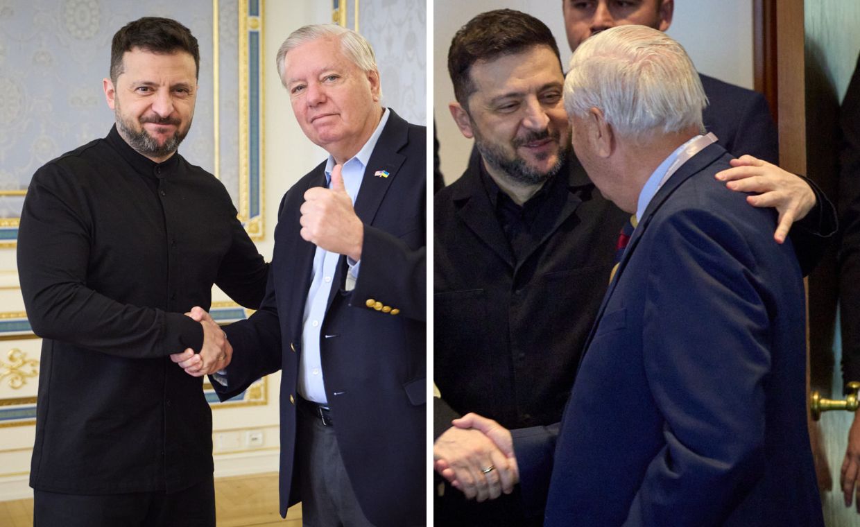 Zełenski zaczepia Trumpa. Opublikował zdjęcia z nieżyjącym senatorem