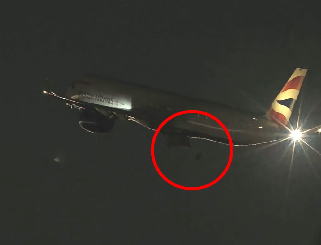 Przy starcie samolotu British Airways odpadło koło. Jest nagranie