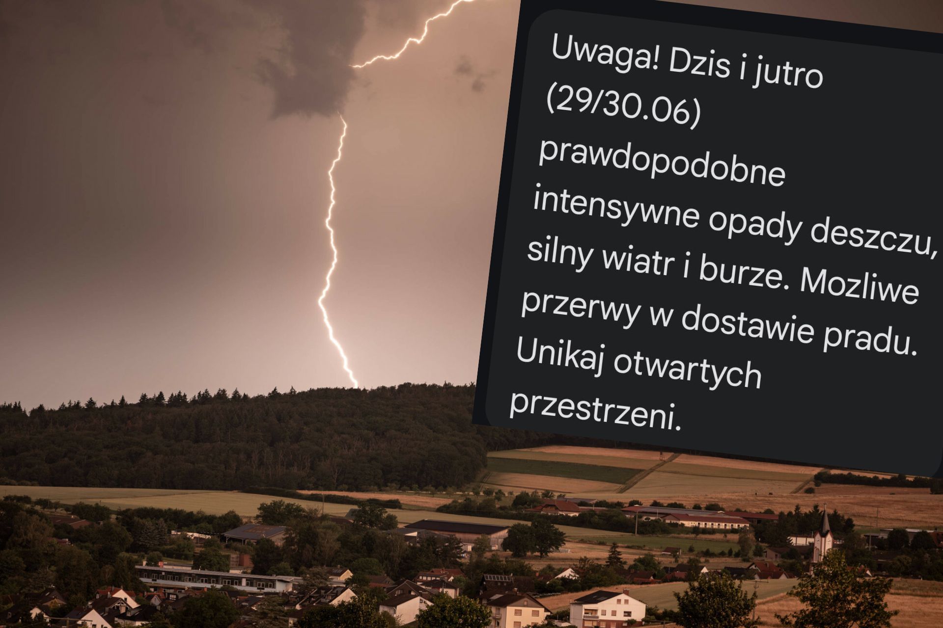 "Unikaj otwartych przestrzeni". Nadciągają silne burze