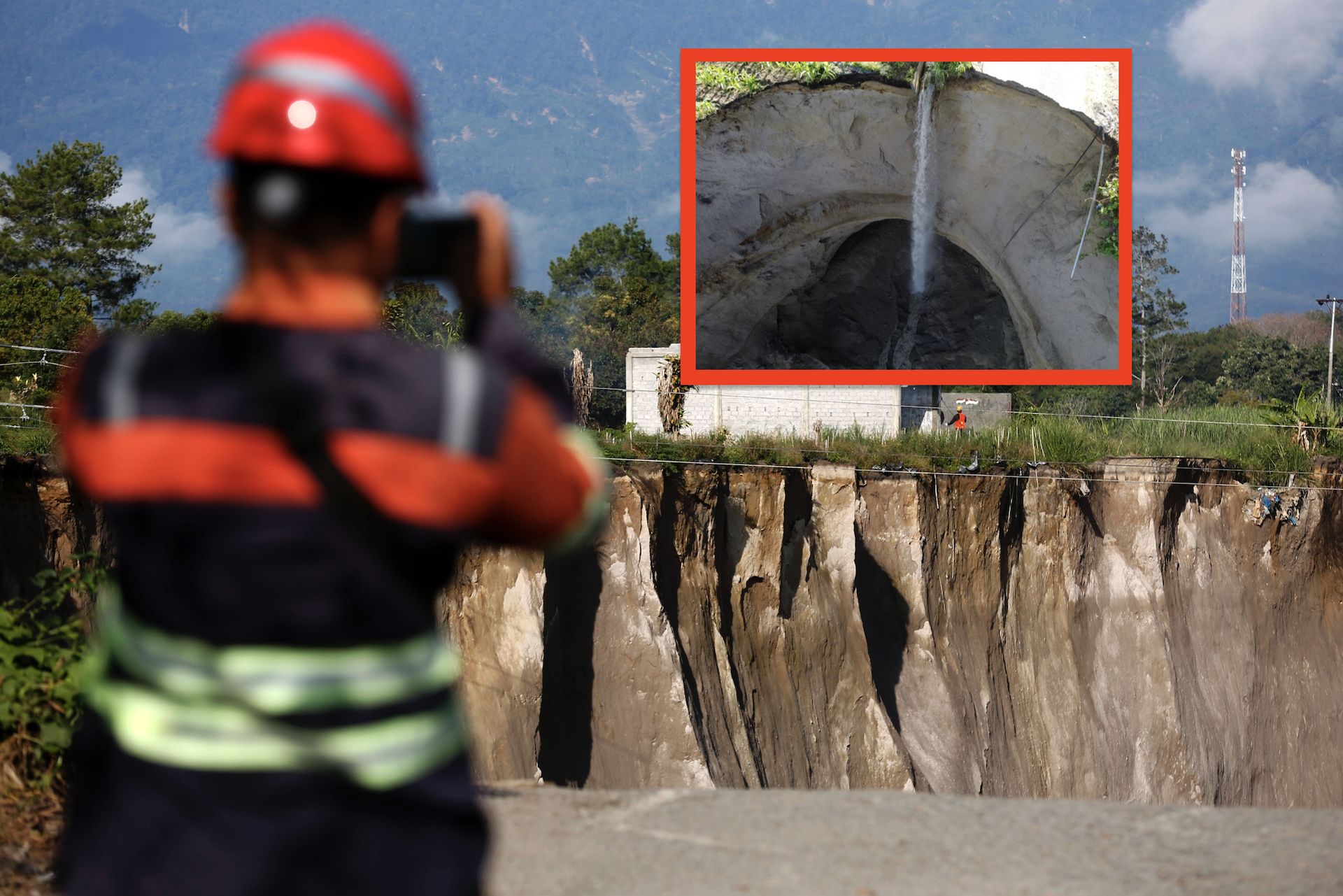 Wielka dziura w ziemi. Z każdą chwilą się powiększa