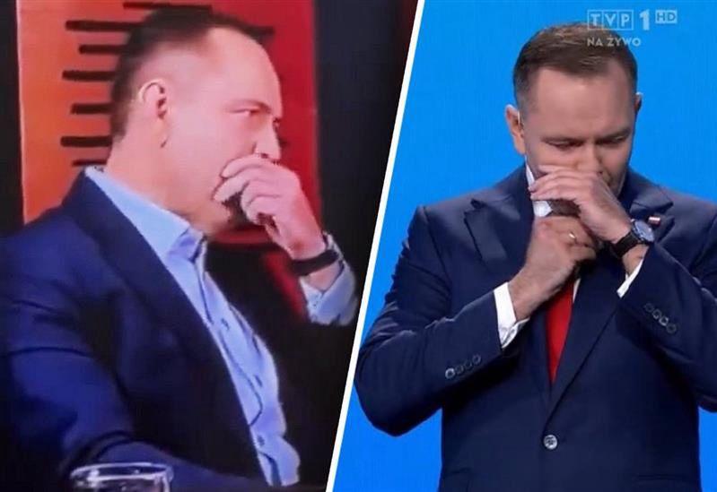 To nie był pierwszy raz. Jest inne nagranie z Nawrockim i "snusem"