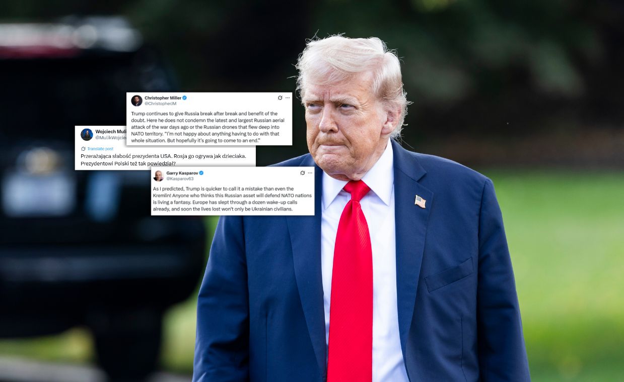 "Rosyjski agent". Ostre reakcje na słowa Trumpa o dronach nad Polską