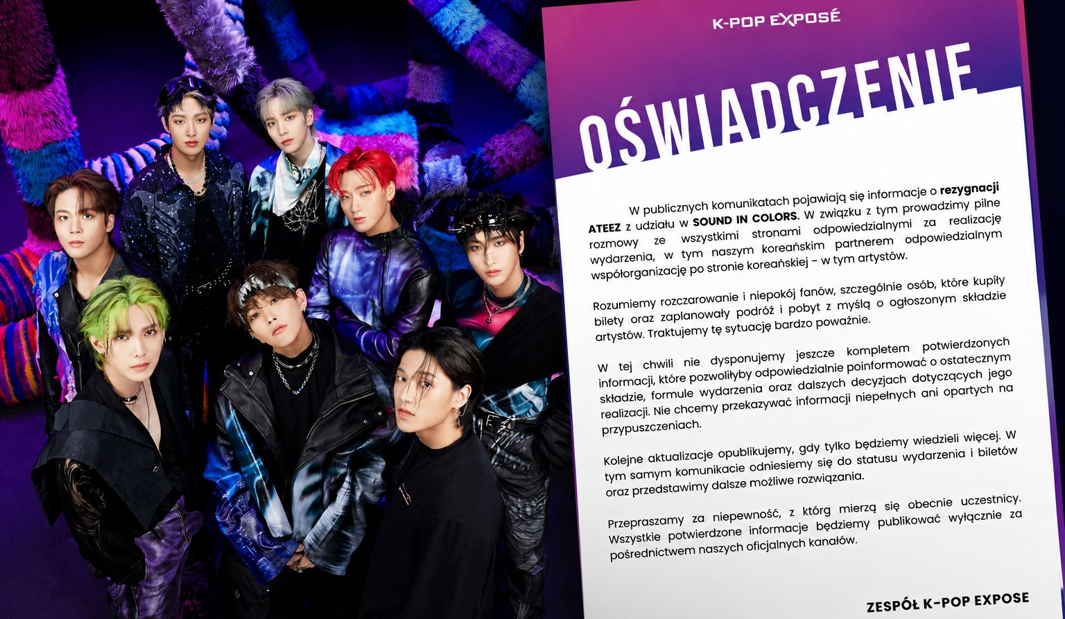 Chaos przed Sound In Colors. Gwiazdy K-popu odwołują występy, fani nie wiedzą, co z festiwalem