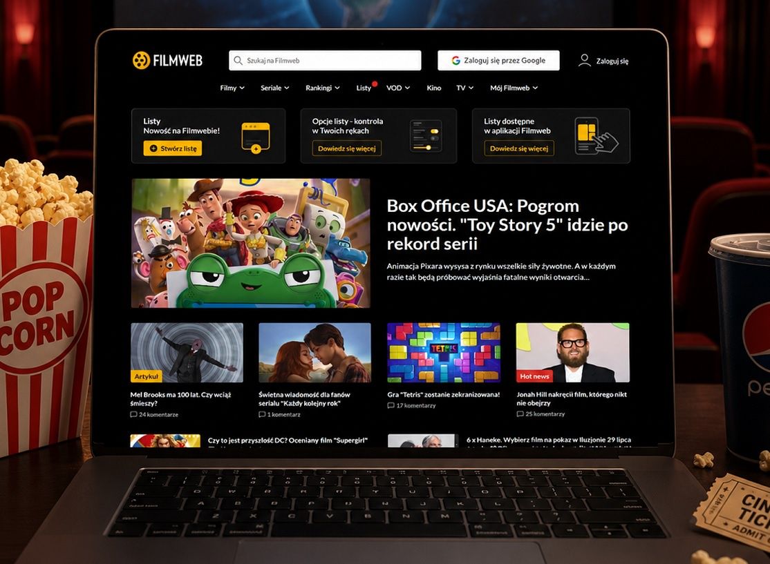 Filmweb zarobił więcej z reklam. Prawie 7 mln zł dla wspólników
