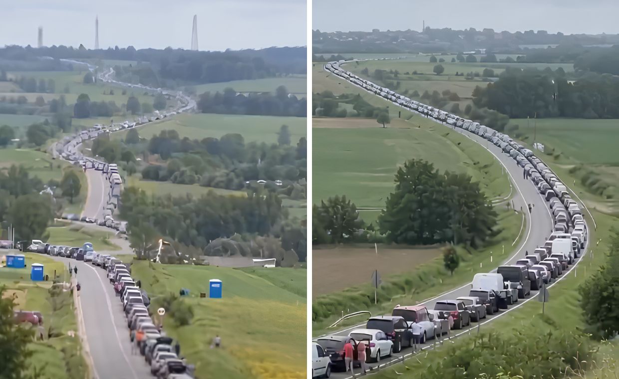 Ukraińcy w ogromnych kolejkach. choćby 40 godzin czekania na granicy