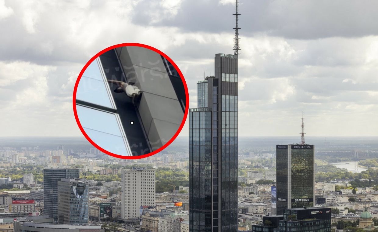 Wspiął się na Varso Tower. Czekała na niego policja