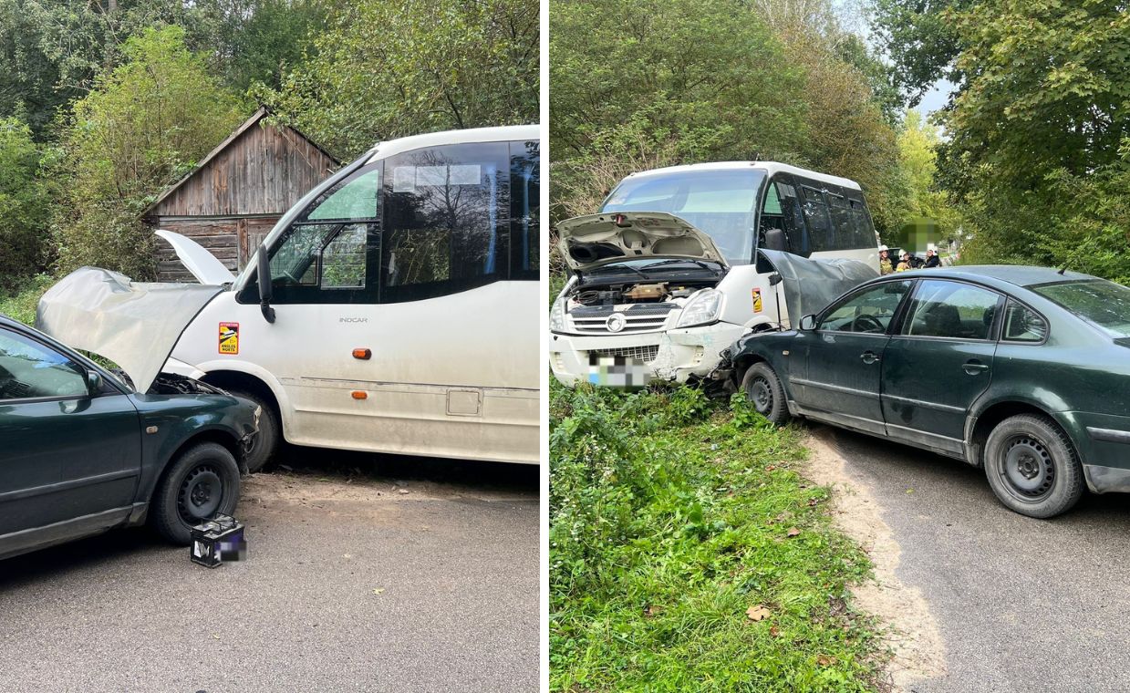 Wypadek szkolnego busa w Linowie. Czworo dzieci i opiekunka w szpitalu