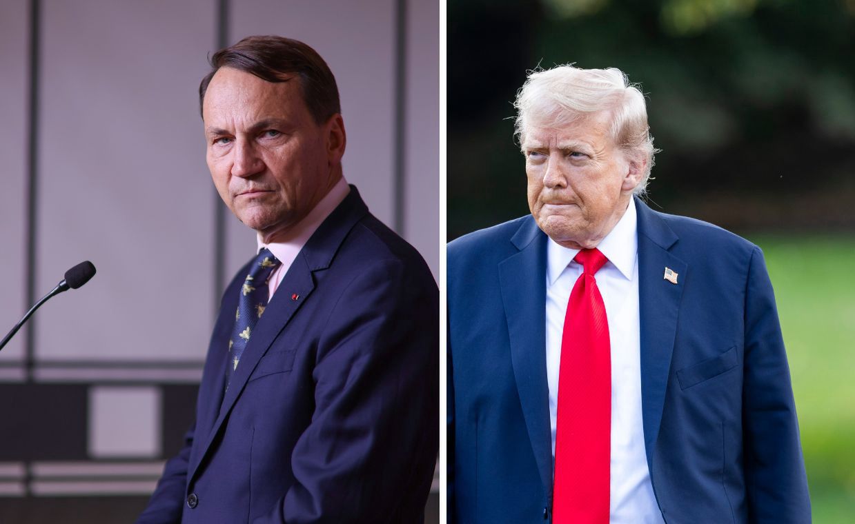 "To nie była pomyłka". Sikorski odpowiedział Trumpowi