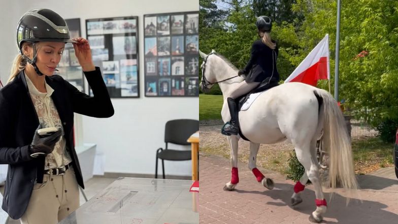 Woźniak-Starak udała się na wybory KONNO. "Fanka" drwi: "Arystokracja tak głosuje, a plebs się martwi...". Prezenterka odpowiedziała