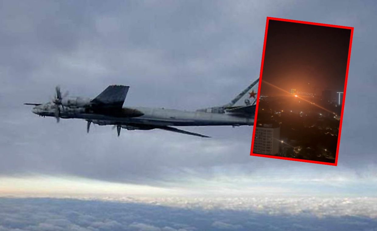 Rosyjski bombowiec Tu-95 zniszczony. Zełenski świętuje