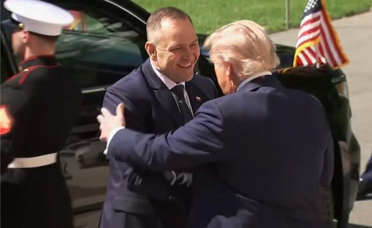 Nawrocki w Białym Domu. Tak powitał go Trump