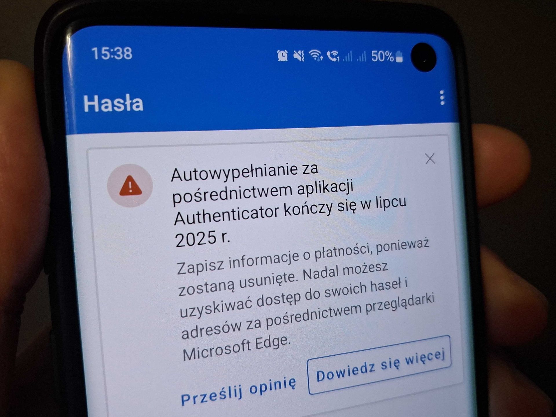 Koniec haseł w Microsoft Authenticator. Ostatni moment na eksport