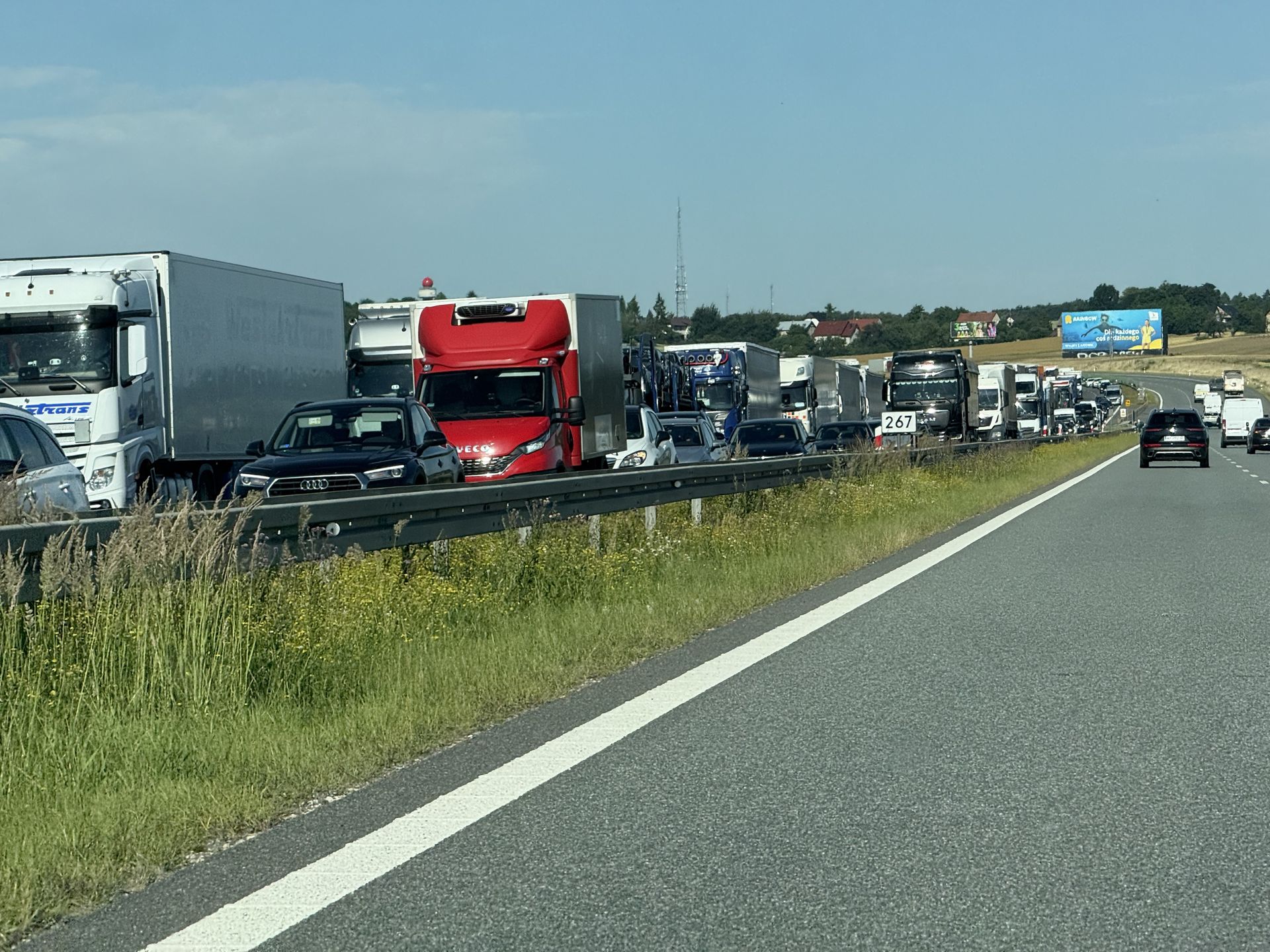Korek na A4. "Wystrzeliła opona"