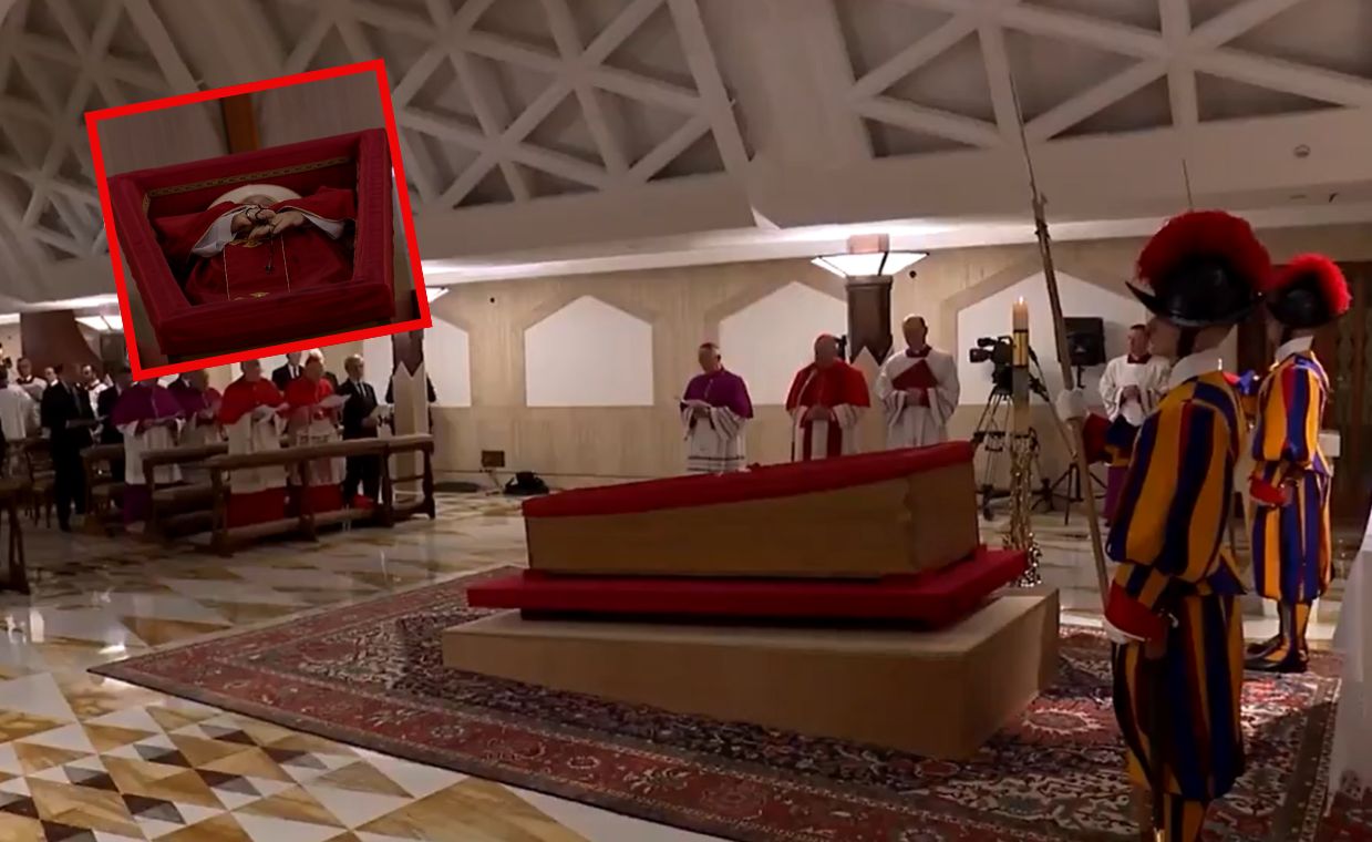 Ciało Franciszka złożone do trumny. Watykan publikuje nagranie