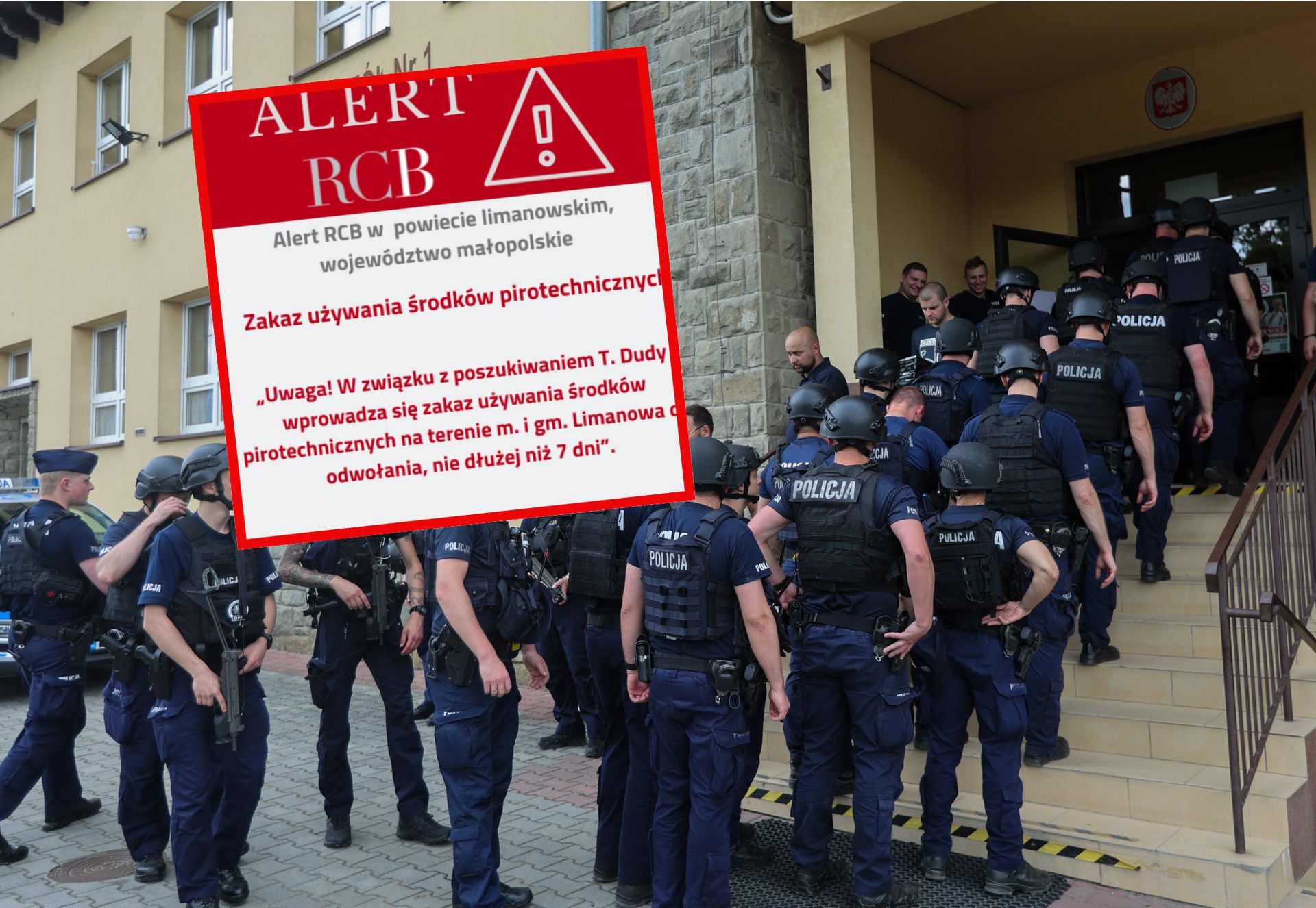 Zabójstwo pod Limanową. Nowy alert RCB, obowiązuje "do odwołania"