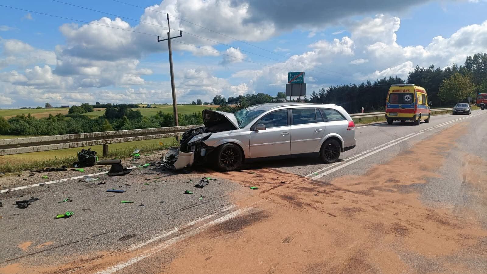 Miał zakaz prowadzenia pojazdów. 47-letni motocyklista zginął na miejscu
