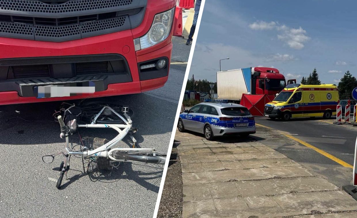Śmiertelny wypadek na obwodnicy Lubartowa. Zginął rowerzysta