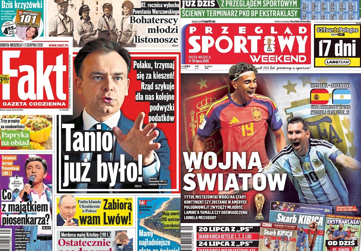 Spadkowa trzynastka dzienników. "Fakt" poniżej 90 tys., wzrost tylko na mundial