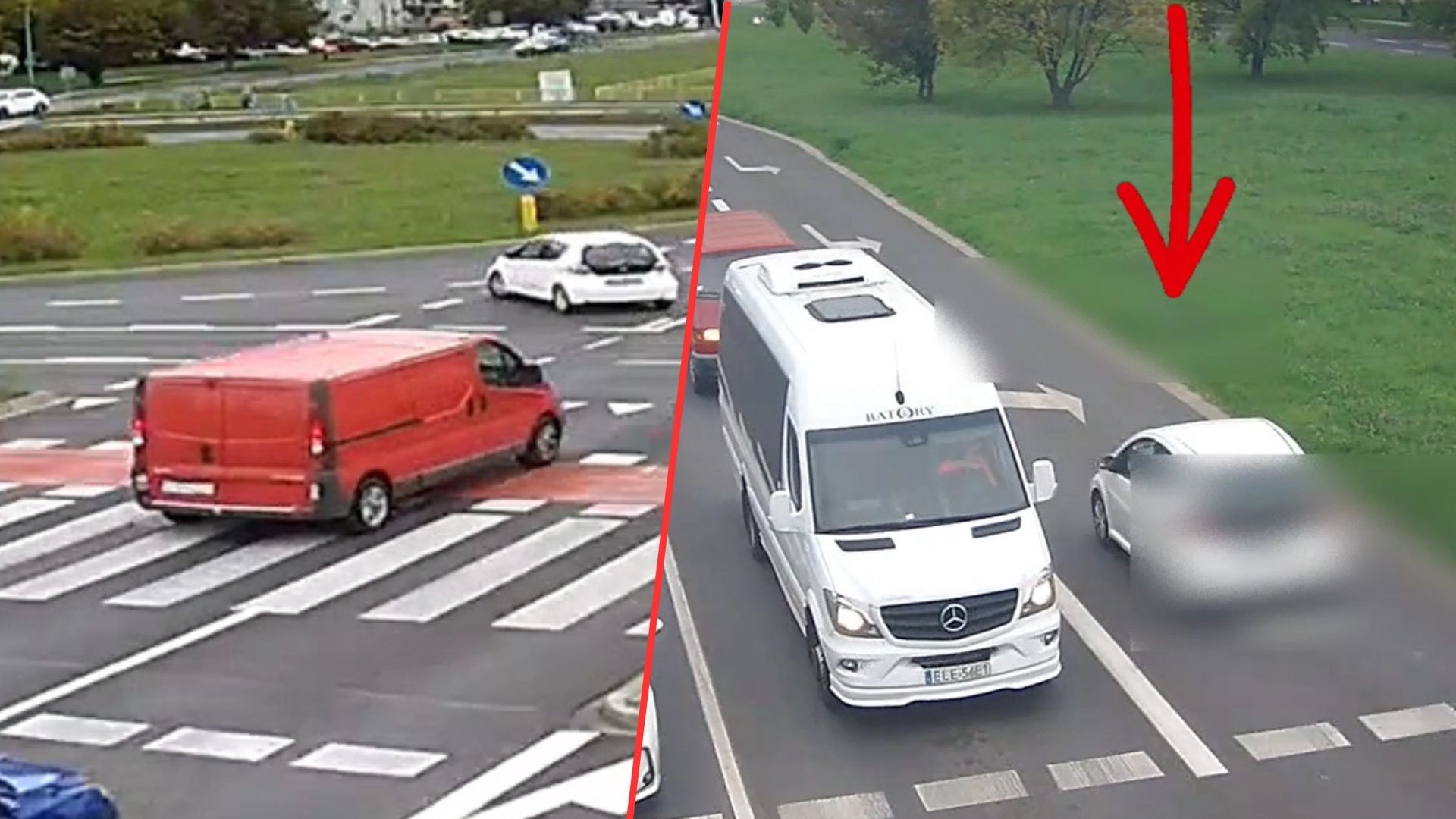 Kierowczyni straciła głowę. Jechała pod prąd rondem