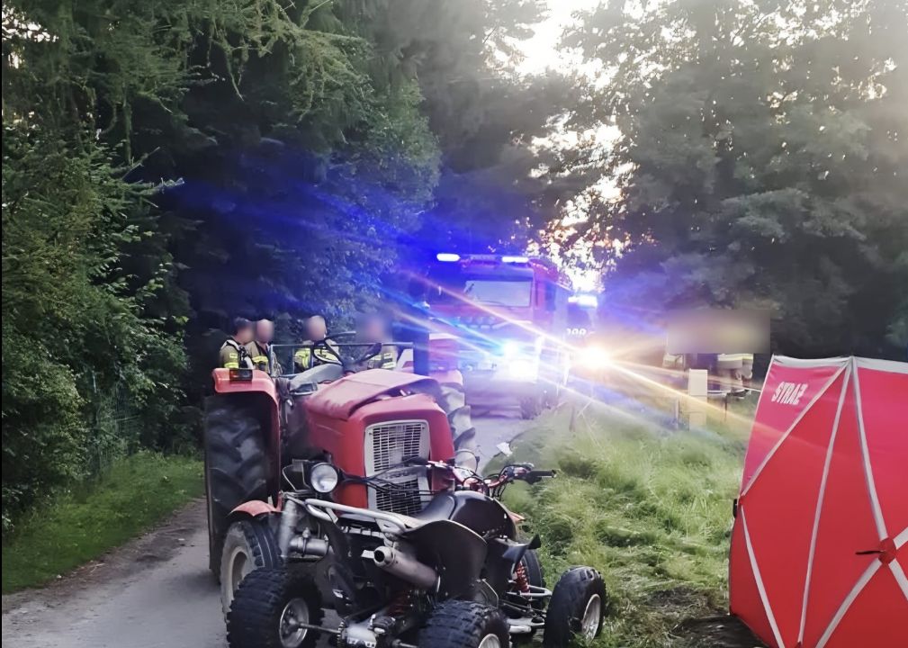 Tragiczny wypadek w Lubomierzu. Quad zderzył się z traktorem