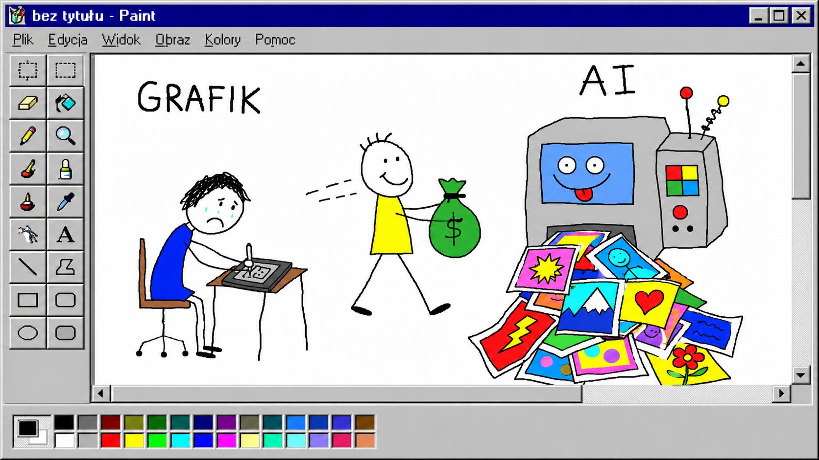 Grafik płakał jak AI-ował. Realia pracy projektantów po paru latach ze sztuczną inteligencją