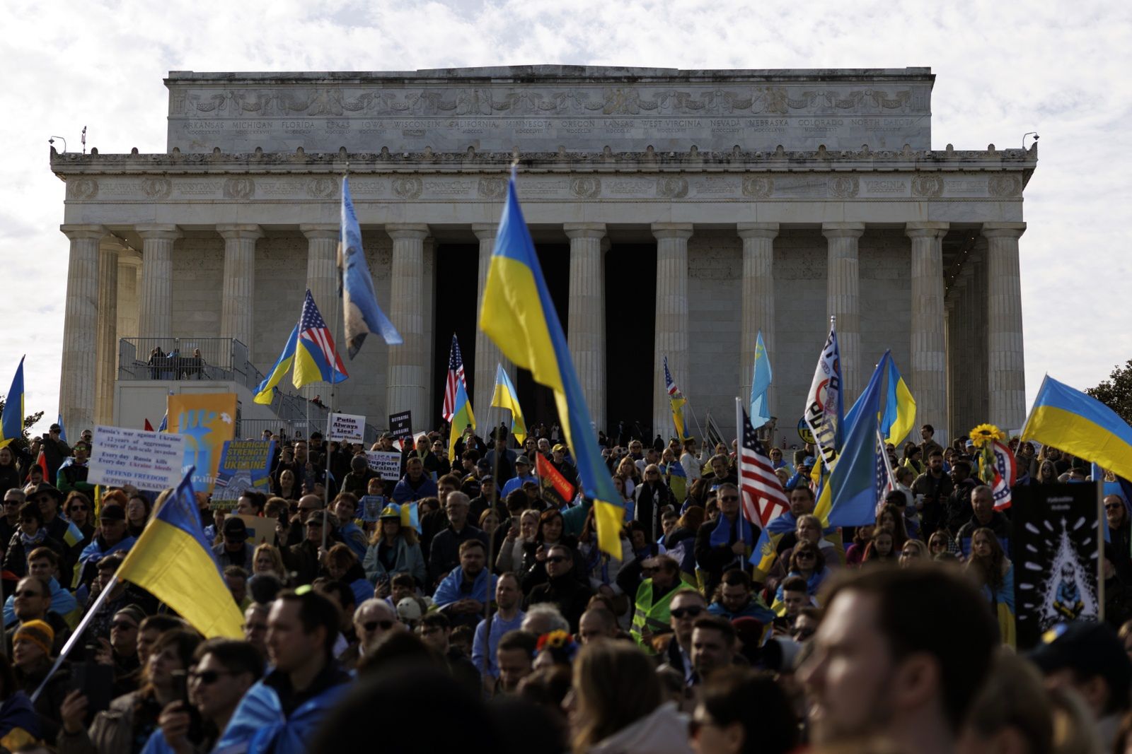 "Putin jest diabłem". Proukraińska manifestacja w Waszyngtonie