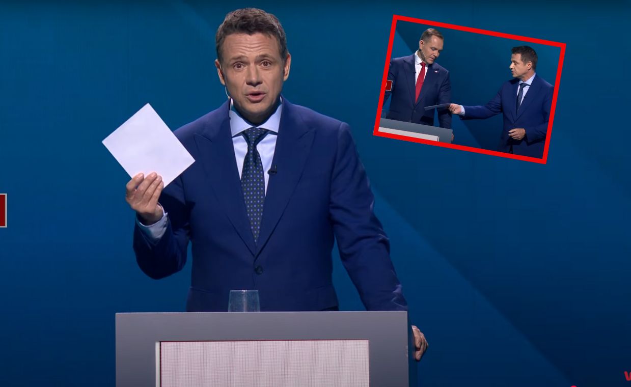 Tajemnicza koperta Gospodarza. Wręczył ją Nawrockiemu