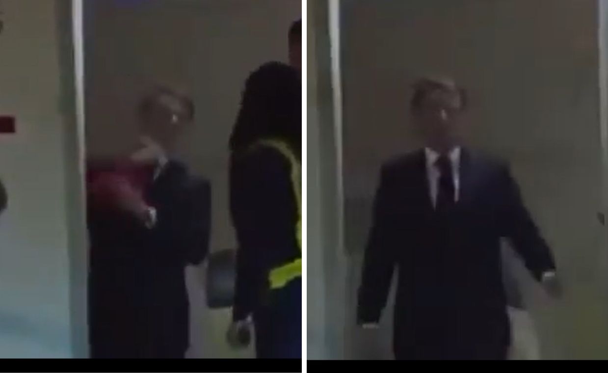 Macron spoliczkowany przez żonę? Nietypowe nagranie z samolotu