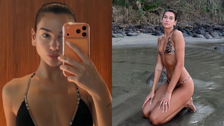 Dua Lipa i jej wyrzeźbiony brzuch byczą się na plaży. Można pozazdrościć? (FOTO)