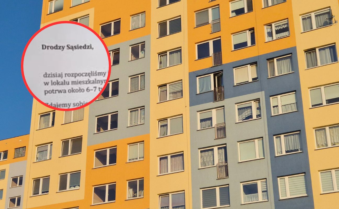Sąsiedzi zostawili kartkę pod drzwiami. "Chcielibyśmy przeprosić"