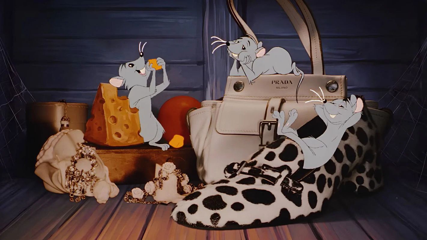 Prada stawia na ręczną animację zamiast AI. W świątecznej kampanii legenda Disneya